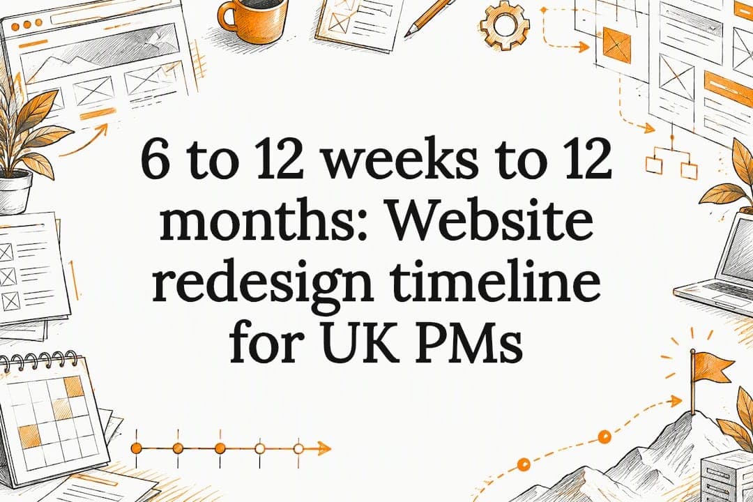 6 to 12 weeks to 12 months: Website redesign timeline for UK PMs